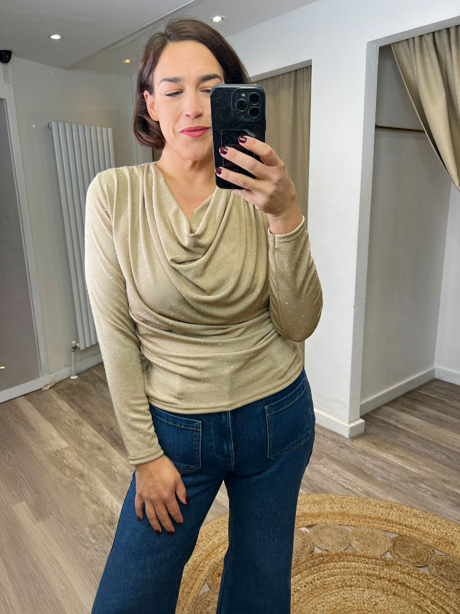 Lola Long Sleeve Diamante Top