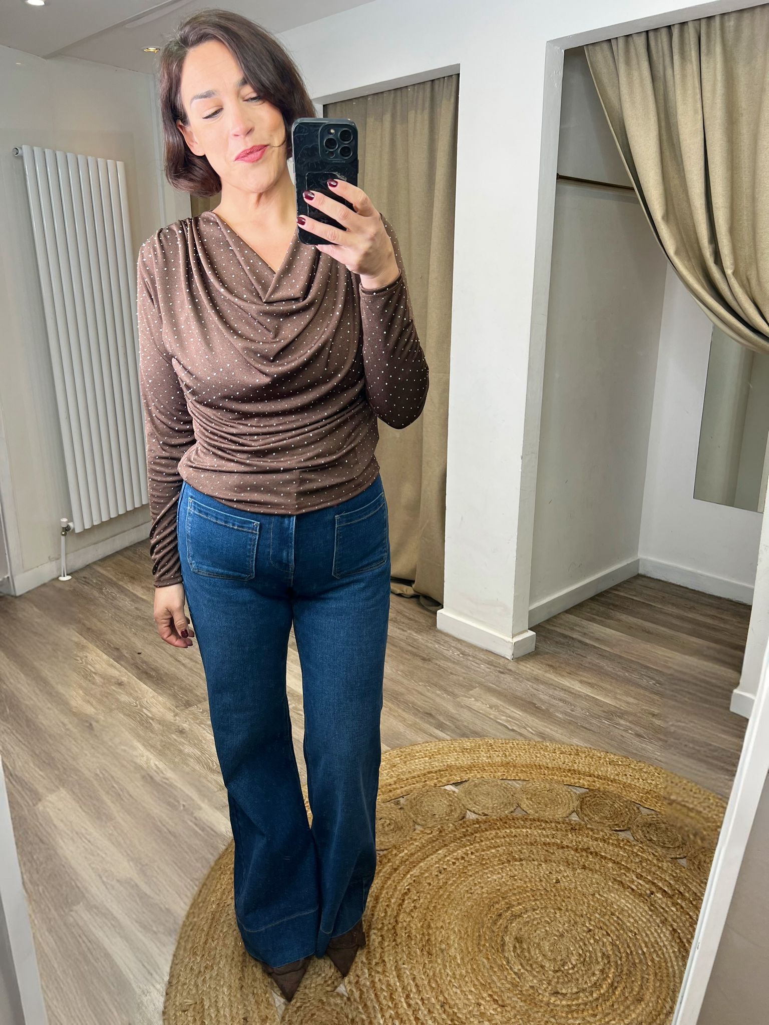 Lola Long Sleeve Diamante Top