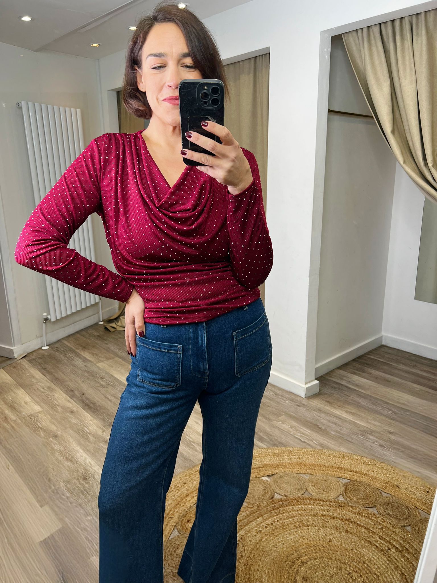 Lola Long Sleeve Diamante Top