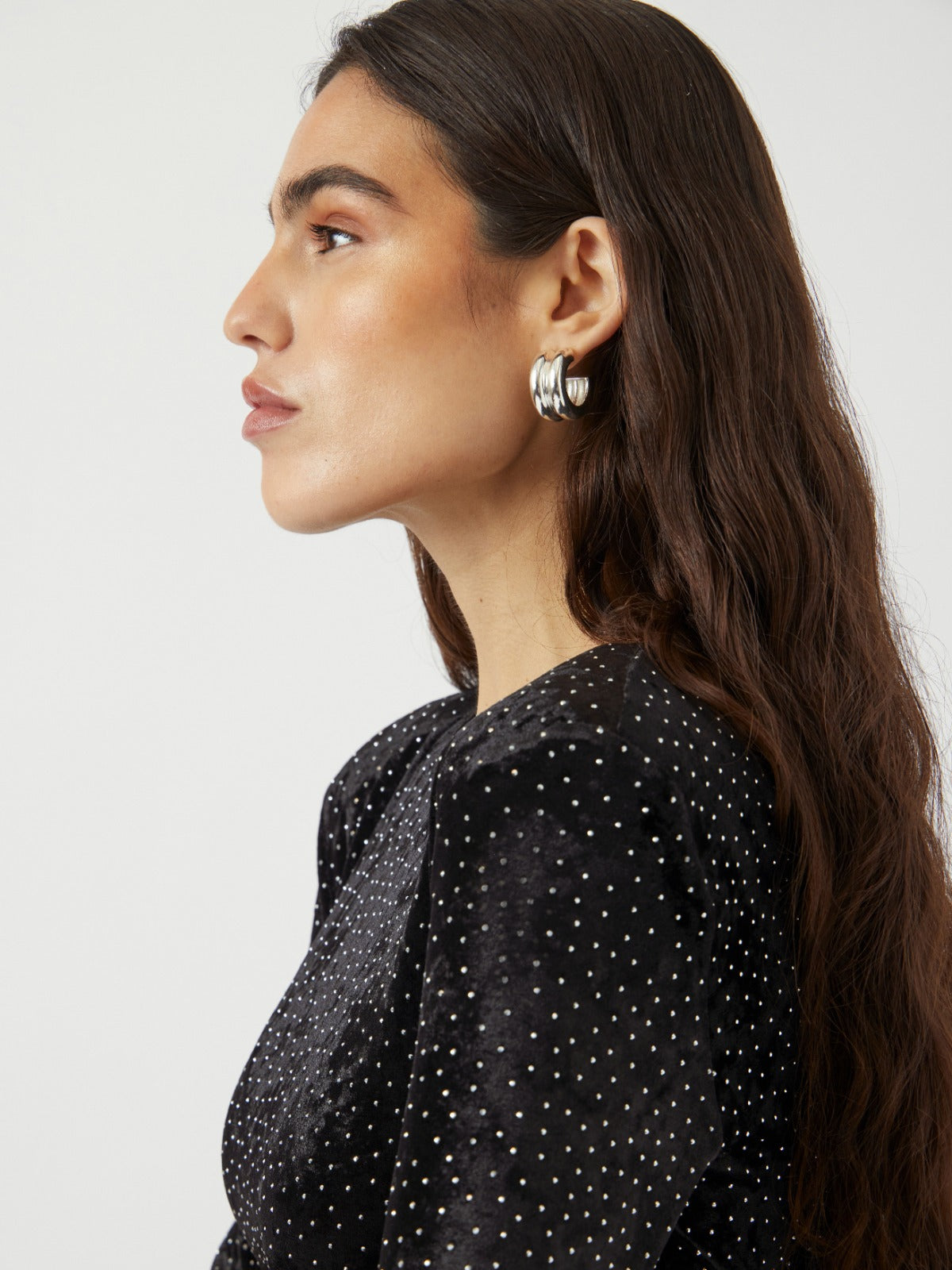 Tilla Rhinestone Velvet Bodysuit