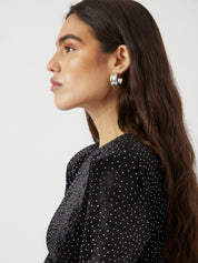 Tilla Rhinestone Velvet Bodysuit