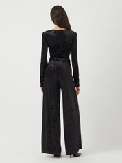 Tilla Rhinestone Velvet Bodysuit