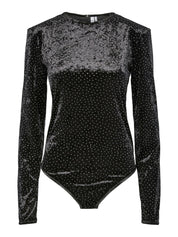 Tilla Rhinestone Velvet Bodysuit