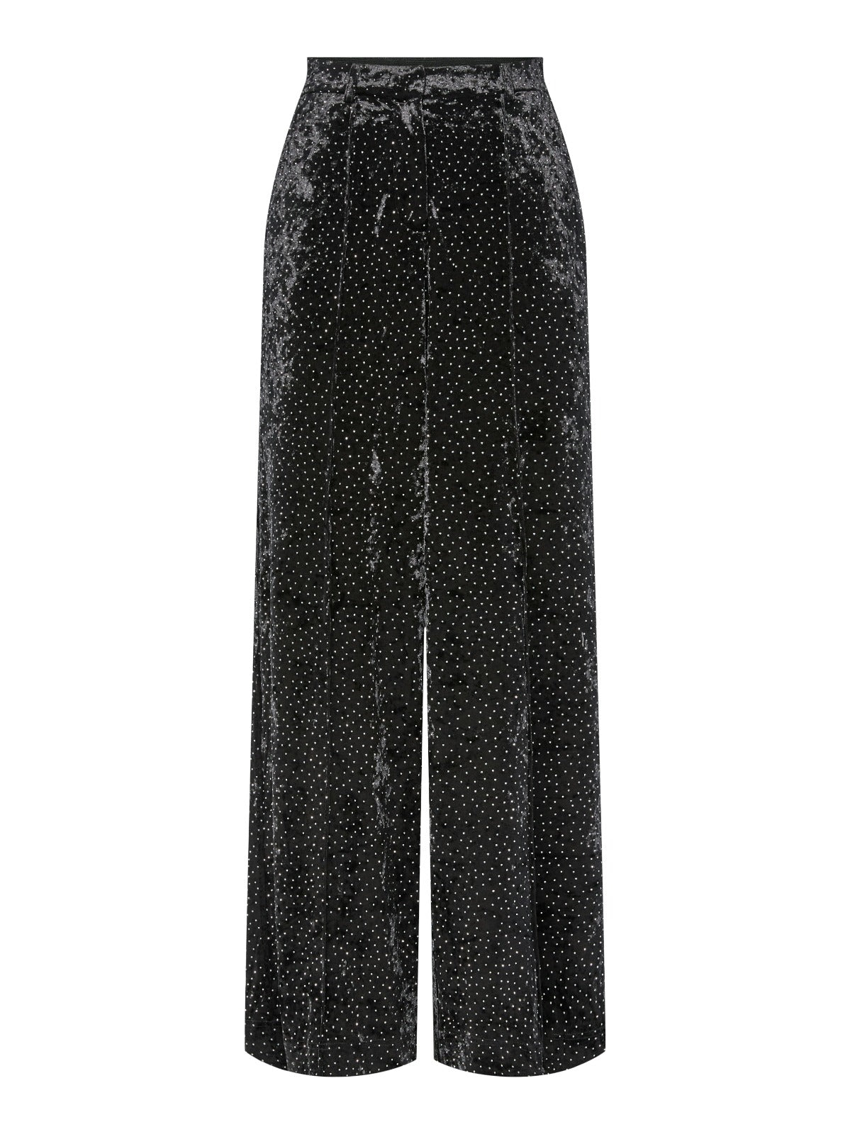 Tilla Rhinestone Velvet Tailored Trousers