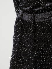 Tilla Rhinestone Velvet Tailored Trousers