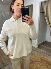 Nicole  Italian Knit Polo Knit Jumper