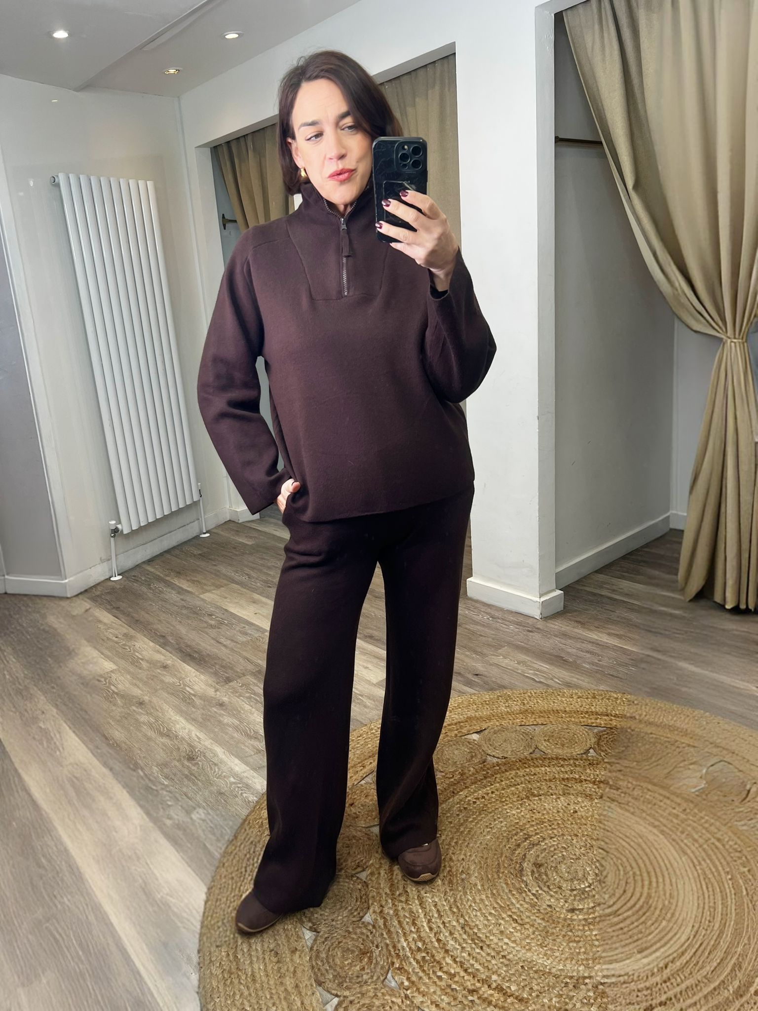 Nicole Italian Knit Wide Leg Trousers