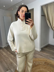 Nicole  Italian Knit Half Zip Knit Jumper