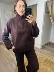 Nicole  Italian Knit Half Zip Knit Jumper