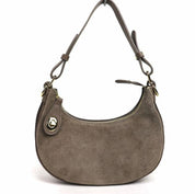Suede Mini Hobo Leather Handbag