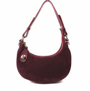 Suede Mini Hobo Leather Handbag