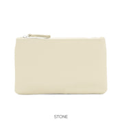 Leather Zip Pouch Purse