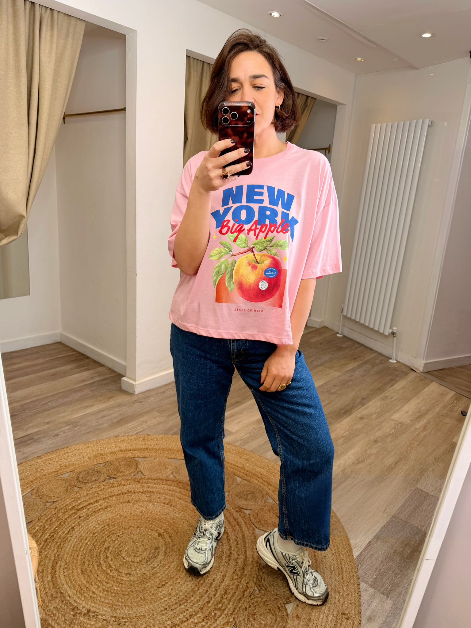 Print Tee New York Big Apple Pink