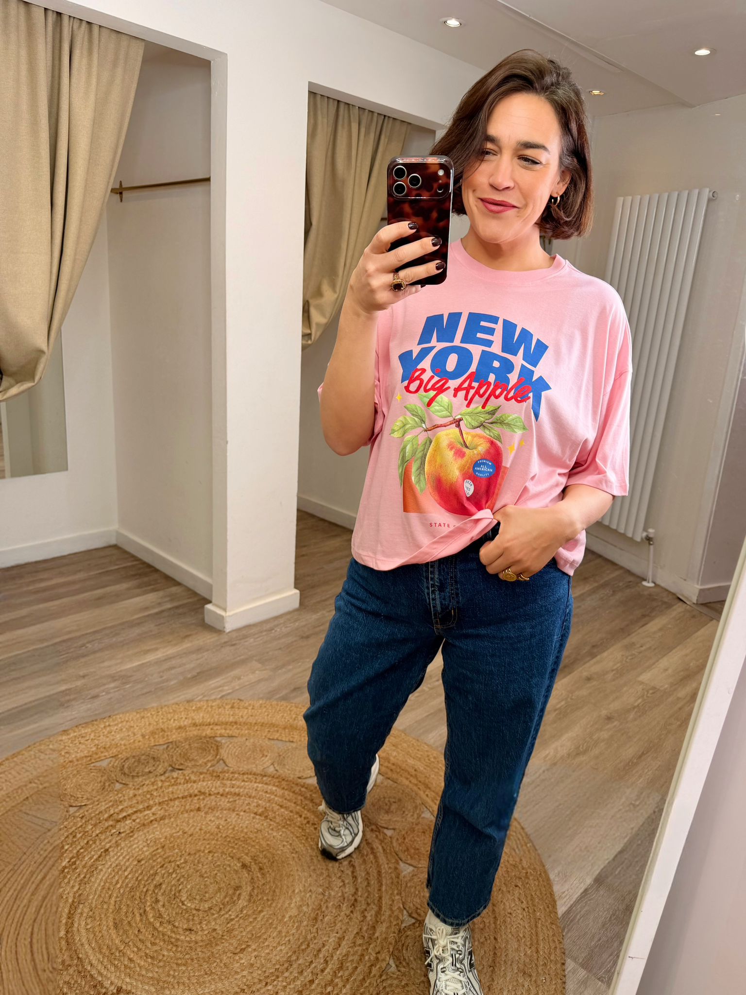 Print Tee New York Big Apple Pink