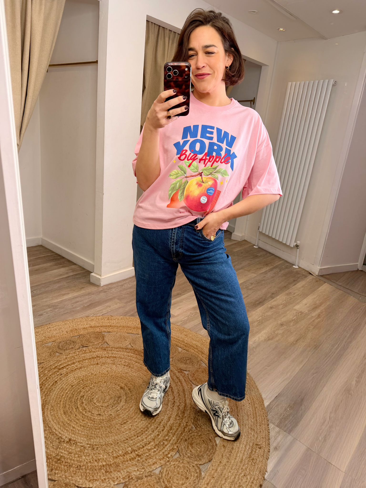 Print Tee New York Big Apple Pink