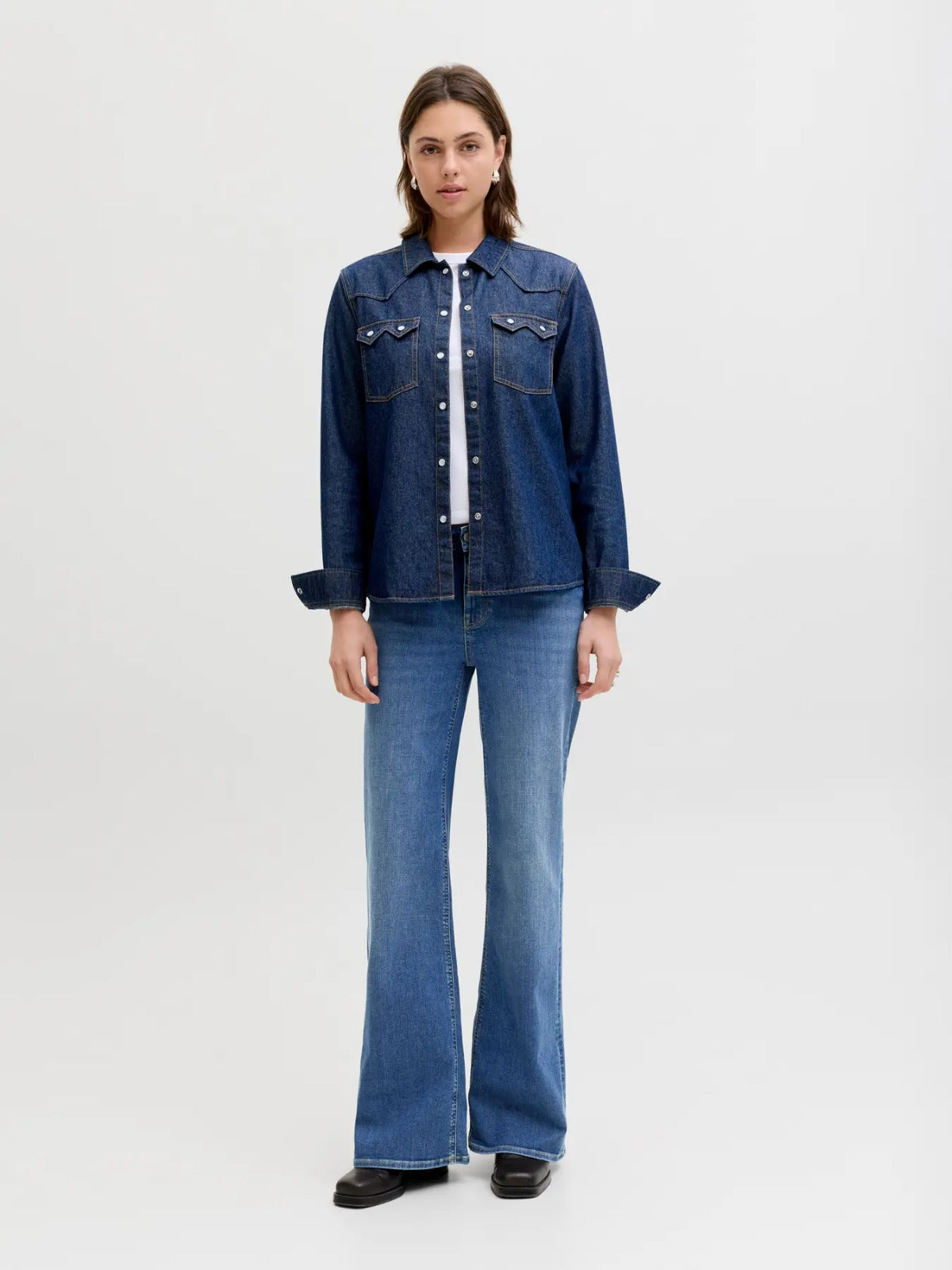 Rome Wide Flared Denim Jeans