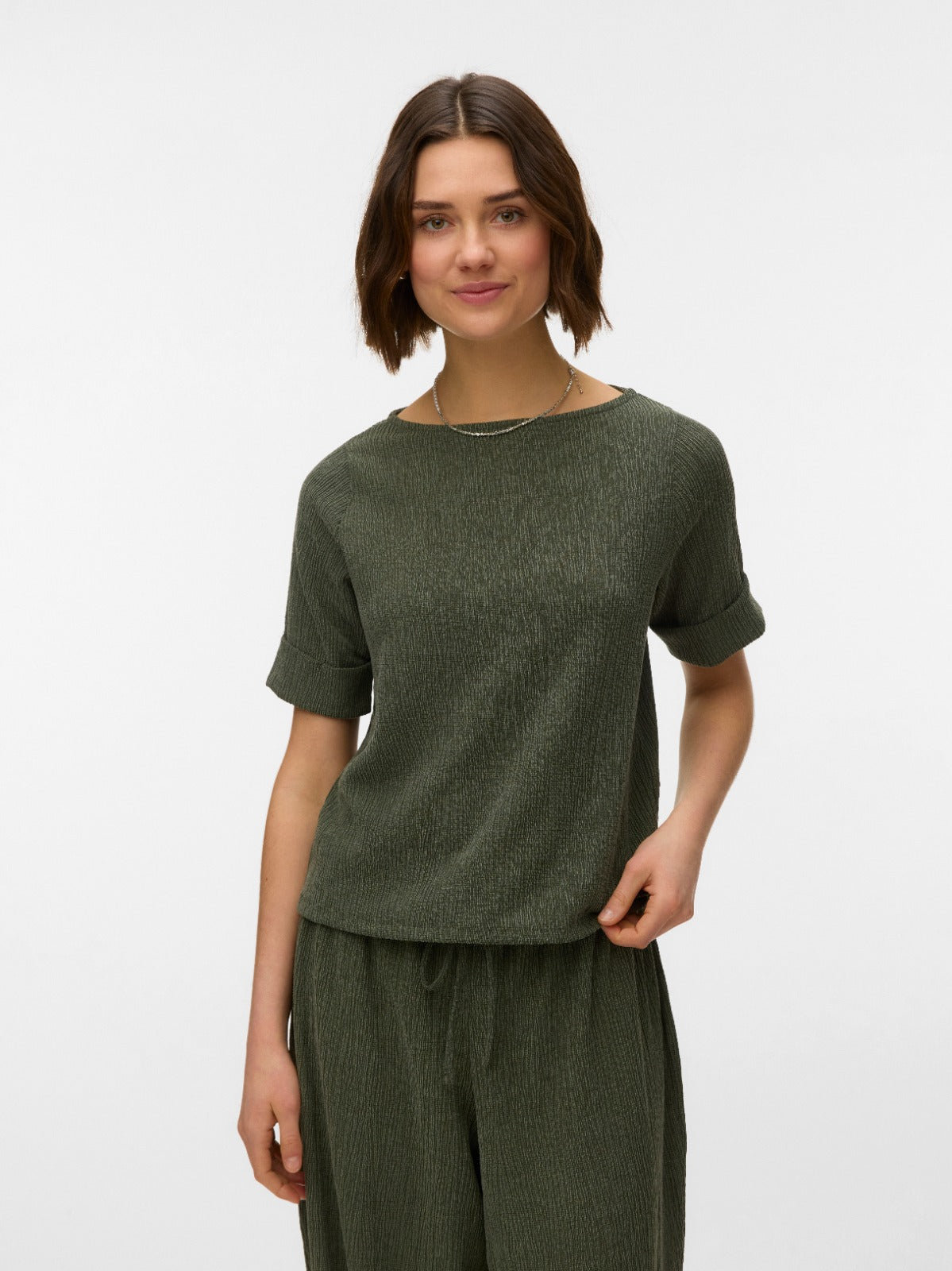 Luna Textured Tee Khaki