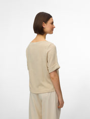 Luna Textured Tee Cream