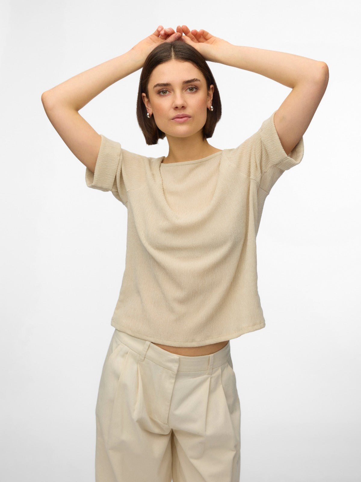 Luna Textured Tee Cream