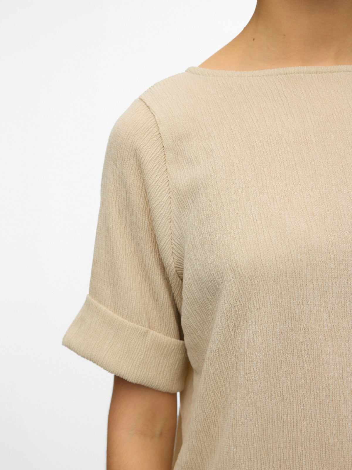Luna Textured Tee Cream