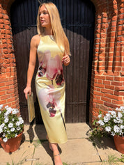 Orchinda satin Midi Dress