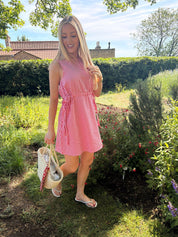 Camilla Red Gingham Tie Mini Dress