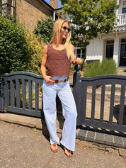 Madison White Wide-Leg Jeans