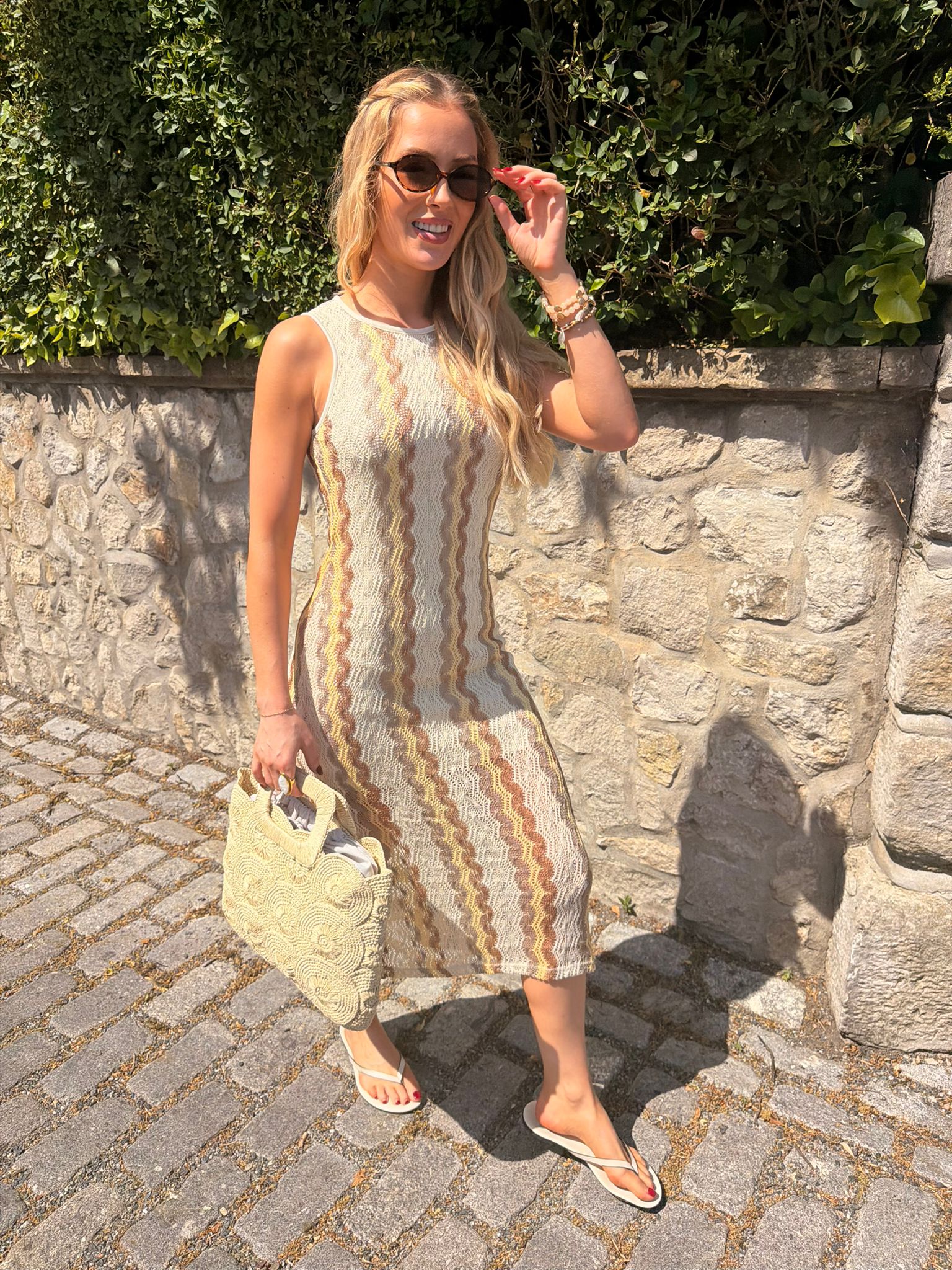 Teresa Knit Style Fitted Midi Dress