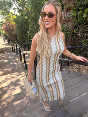 Teresa Knit Style Fitted Midi Dress