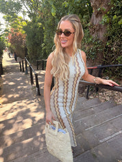 Teresa Knit Style Fitted Midi Dress