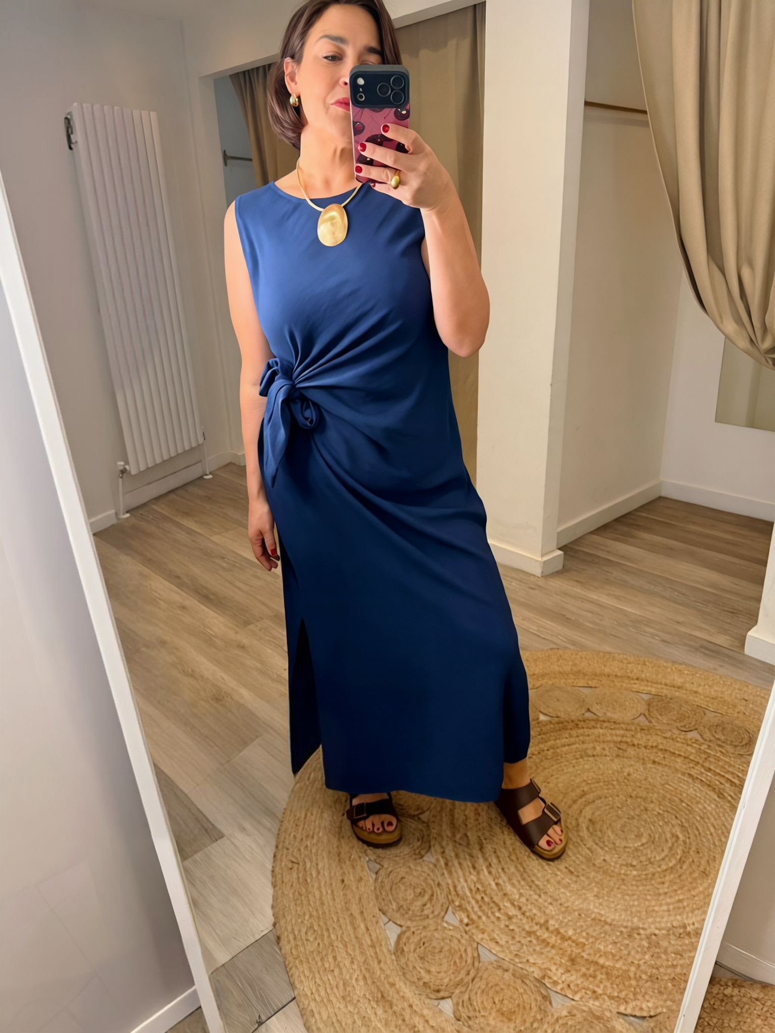 Jenny Tie Detail Midi/Maxi Dress