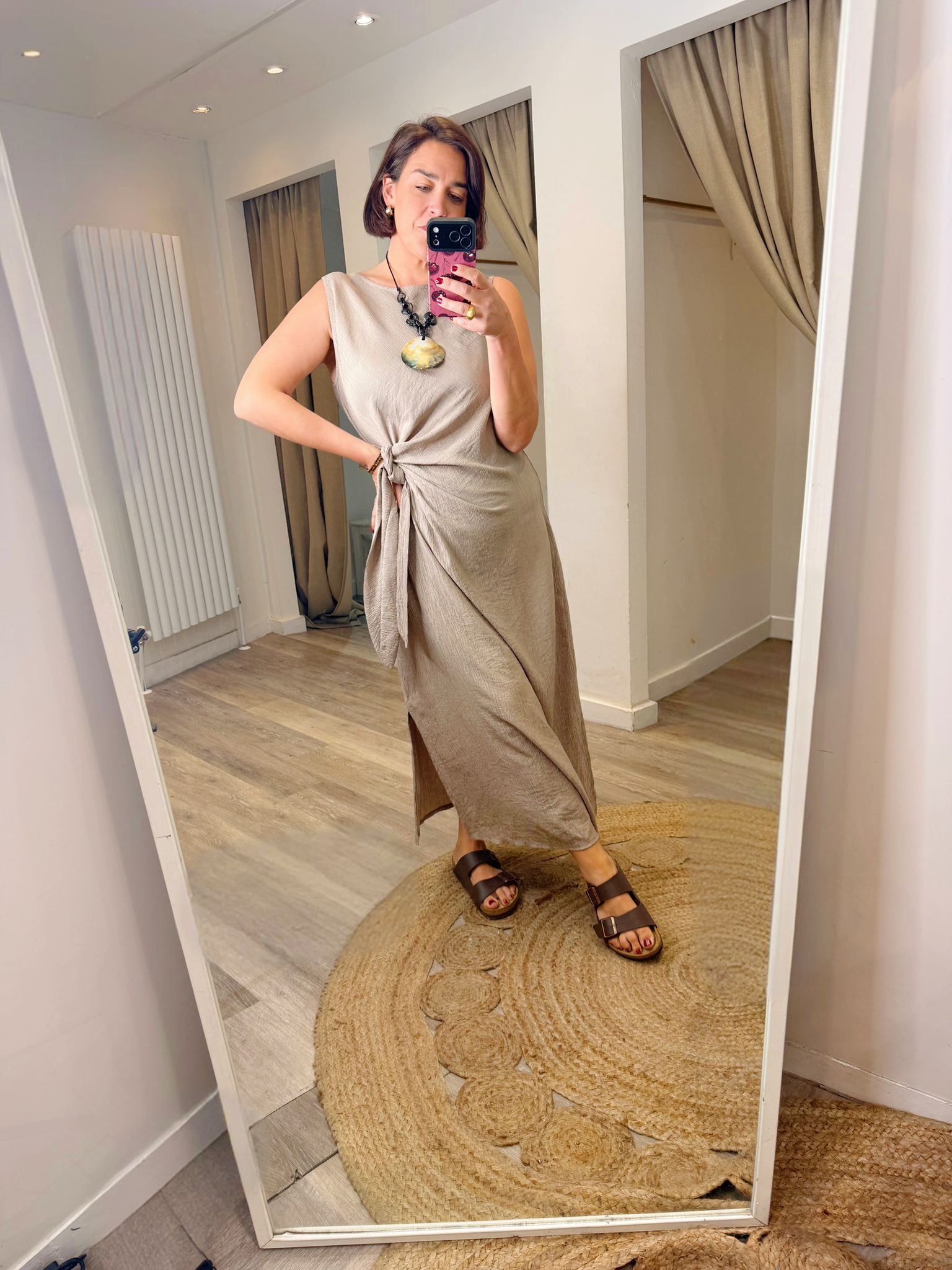 Jenny Tie Detail Midi/Maxi Dress