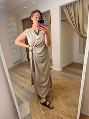 Jenny Tie Detail Midi/Maxi Dress