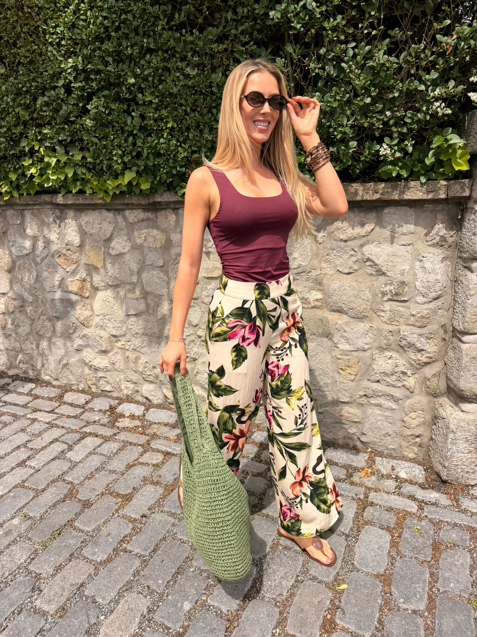 Lyra Print Pull on Trousers
