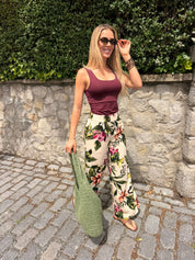 Lyra Print Pull on Trousers