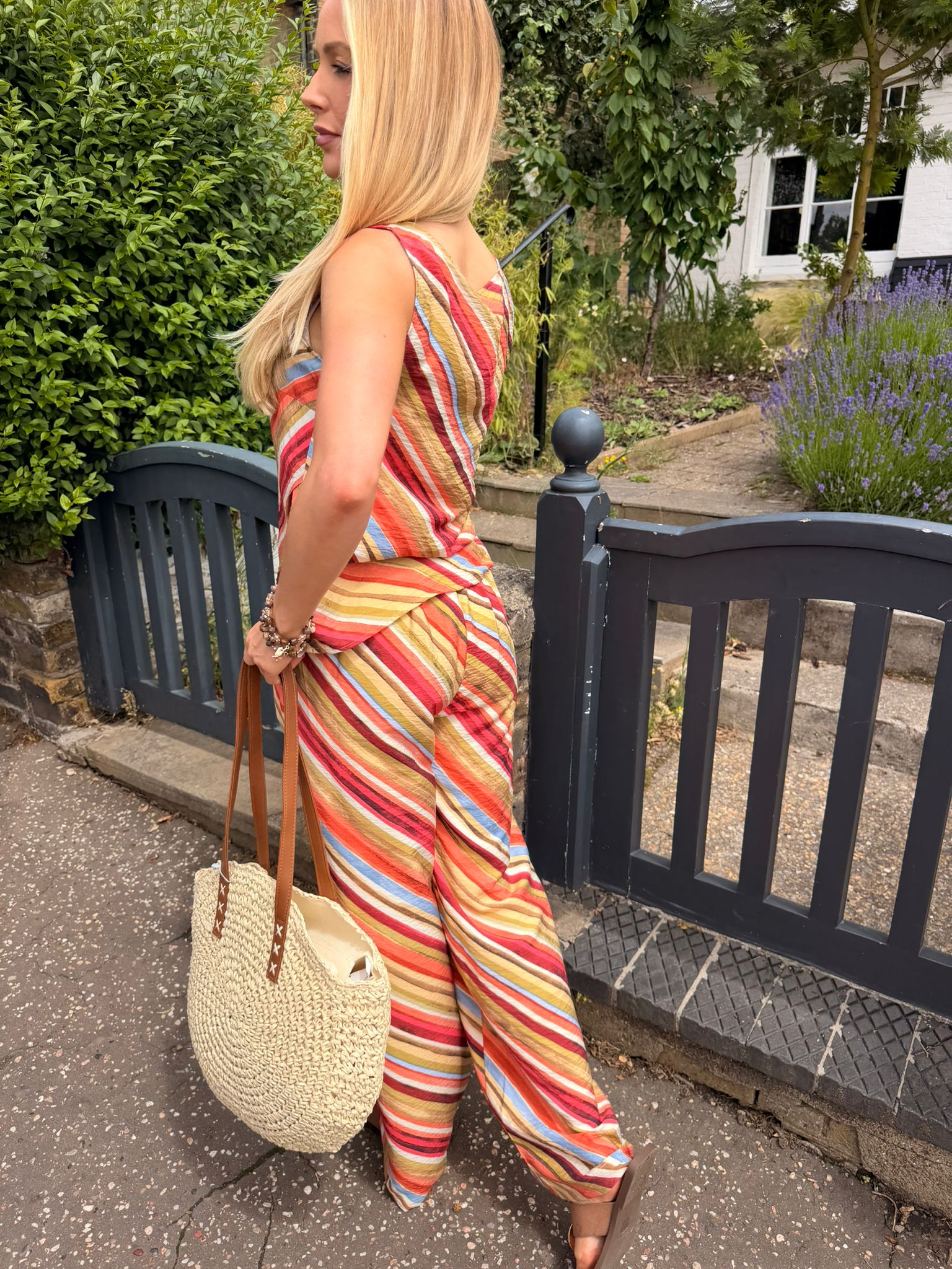 Ellie Stripe Pull on Trousers