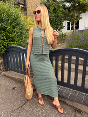 Luna Textured Maxi Skirt