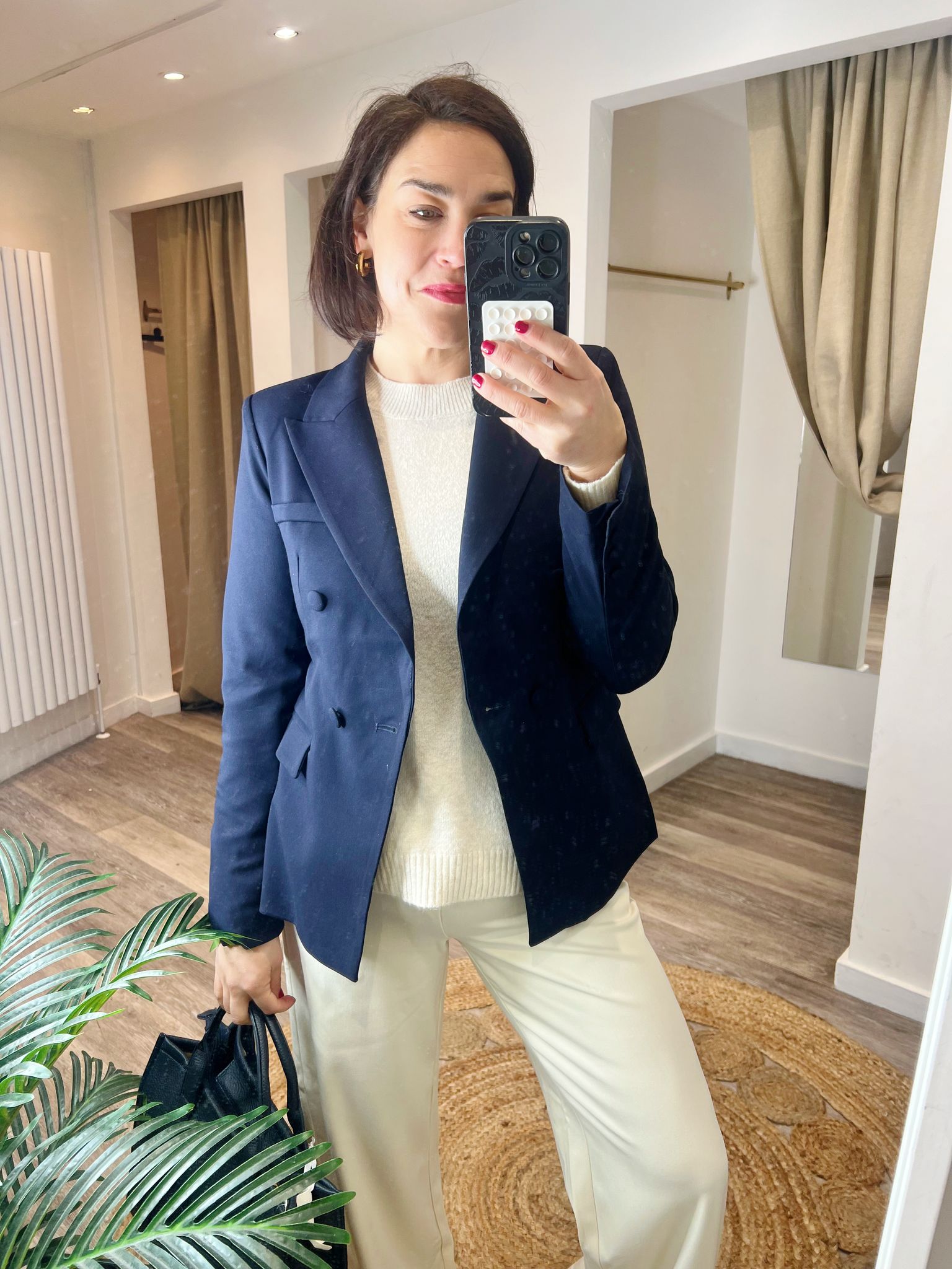 Molly Double Breasted Linen Style Blazer