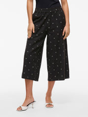 Prisilla Black Print Cullottes
