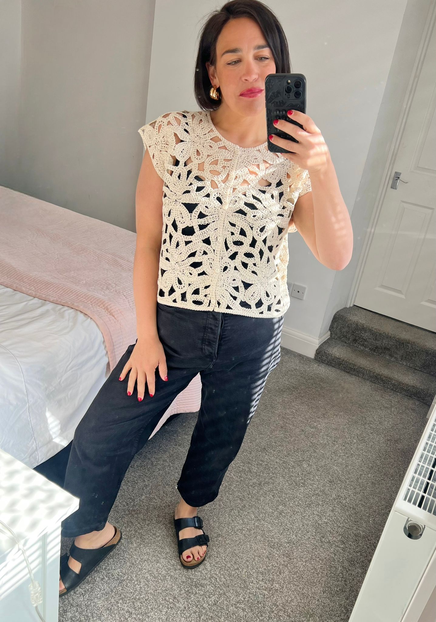 Kristi Crochet Knit Top