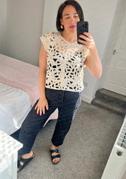 Kristi Crochet Knit Top