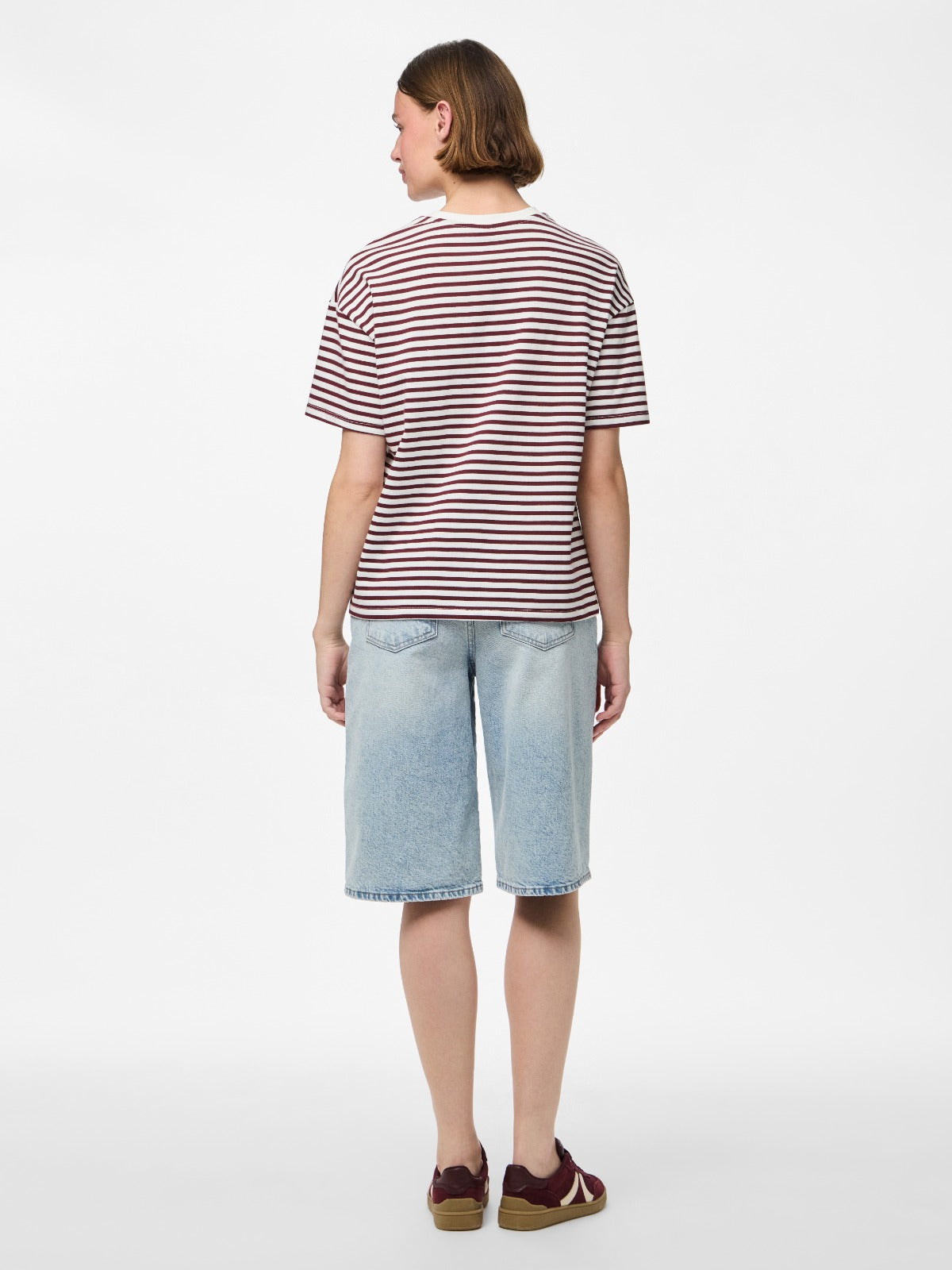 Sadie Burgundy Stripe Oversize T-shirt