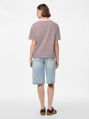 Sadie Burgundy Stripe Oversize T-shirt