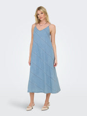 Dia Thin Strap Denim Dress