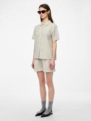 Pieces Sally Green Stripe Shorts