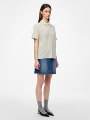 Pieces Sally Green Stripe Shirt