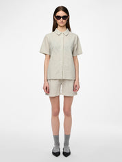 Pieces Sally Green Stripe Shirt