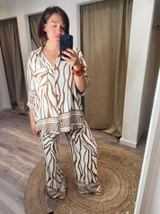 Zoe Print Trouser and Shirt Co-Ord