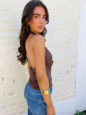 Tia Brown Halter neck Top