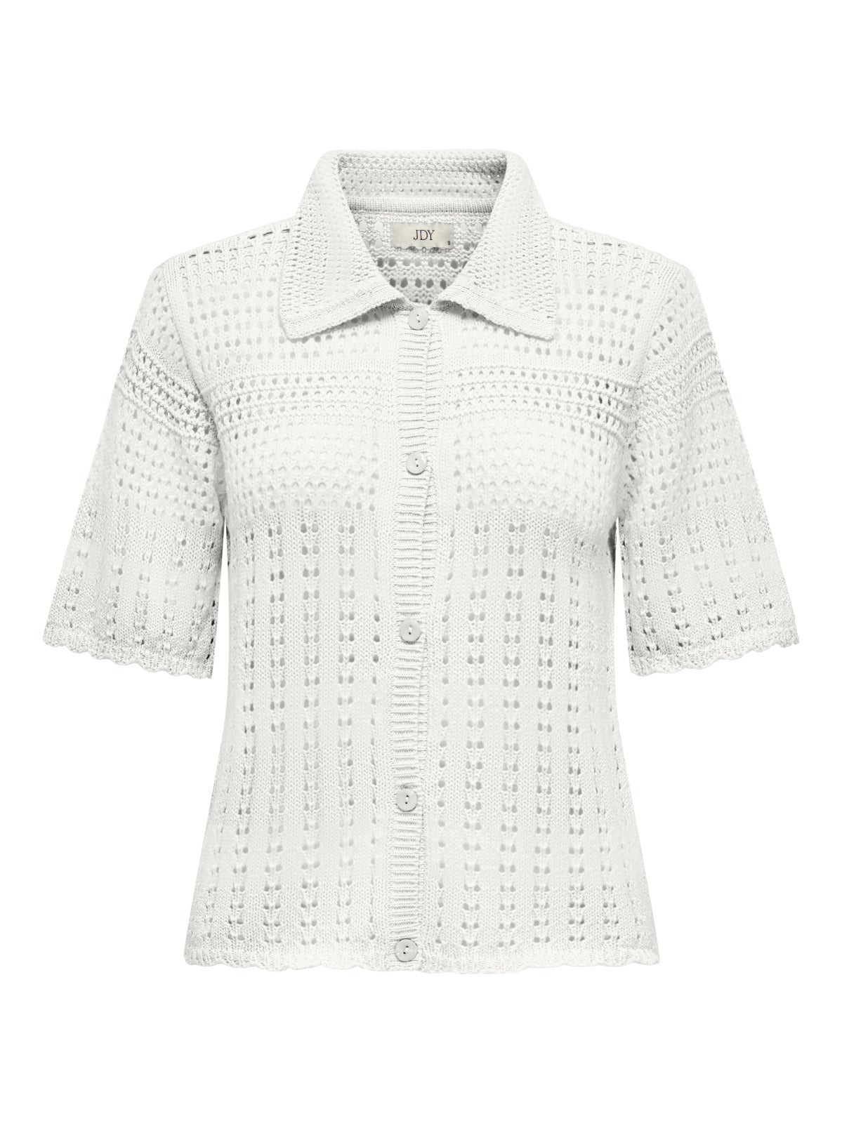 JDY Robin Collar Crochet Knit Cardigan